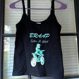 Teal BRAAP Like A Girl Tank Top